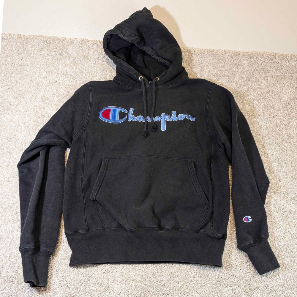 Champion Reverse Weave Hoodie Sweatshirt Men's‎ Small Embroidered Logo Pullover